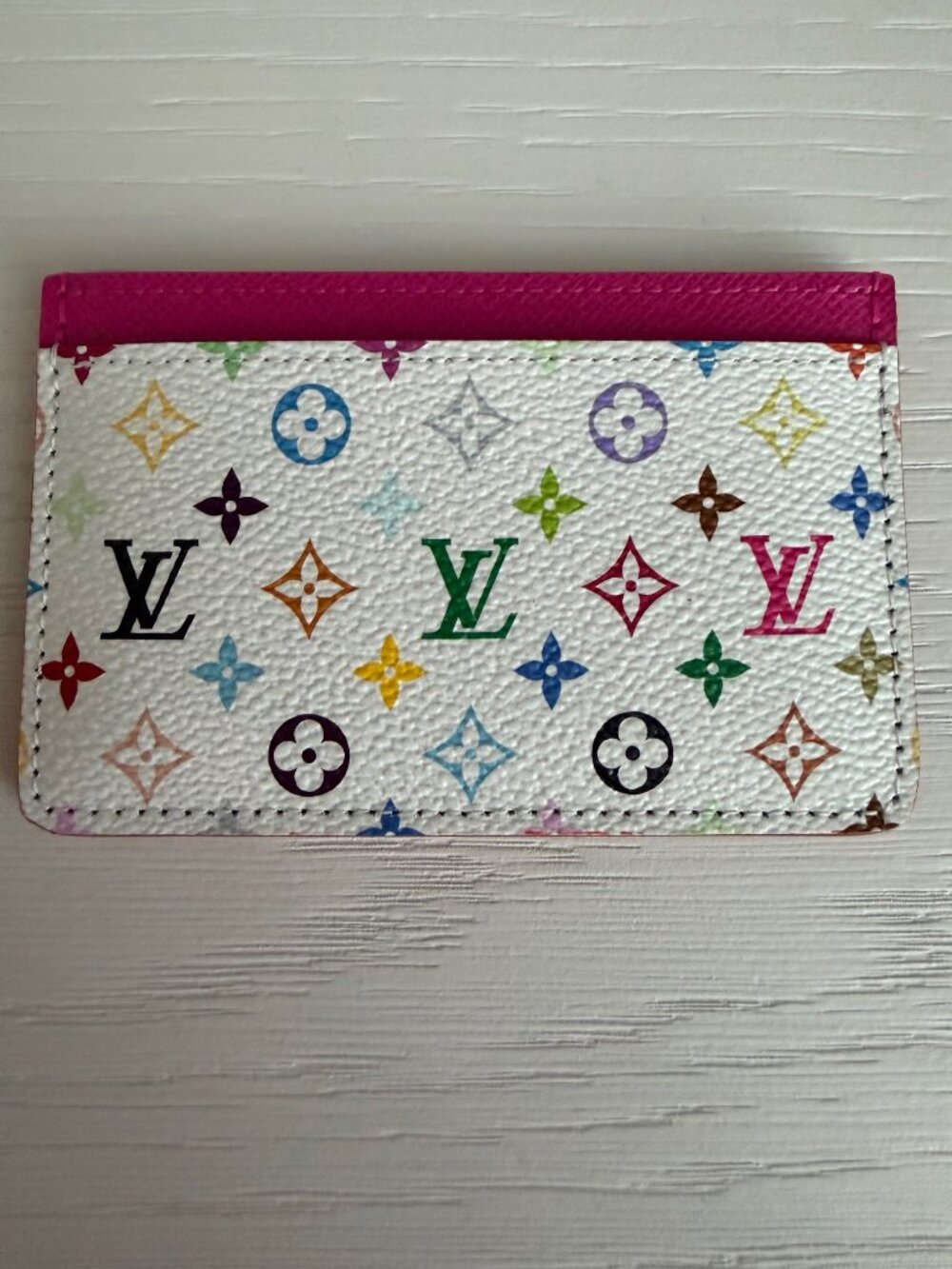 Louis Vuitton LV X TM Monogram Multicolor Card Holder Kawaii Pink